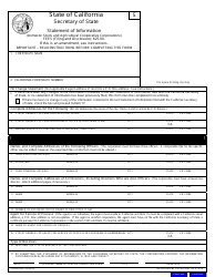 Form SI-200 Statement of Information (Domestic Stock and Agricultural Cooperative Corporations) - California, Page 3