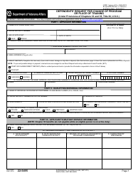 VA Form 22-5495 Dependents&#039; Request for Change of Program or Place of Training