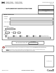 Form IMM5455 E &quot;Supplementary Identification Form&quot; - Canada