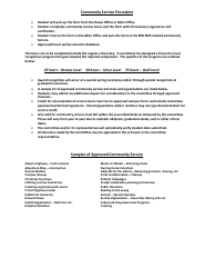 Community Service Verification Form - Burleson High School, Page 2