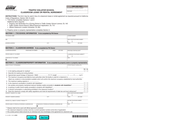 Document preview: Form OL144 Traffic Violator School Classroom Lease or Rental Agreement - California