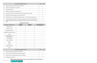 Form INV251 DMV Pre-employment Behavior Standards Questionnaire - California, Page 5