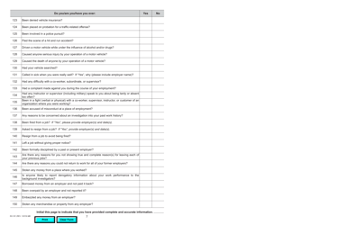 Form INV251 DMV Pre-employment Behavior Standards Questionnaire - California, Page 7
