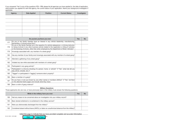 Form INV251 DMV Pre-employment Behavior Standards Questionnaire - California, Page 9