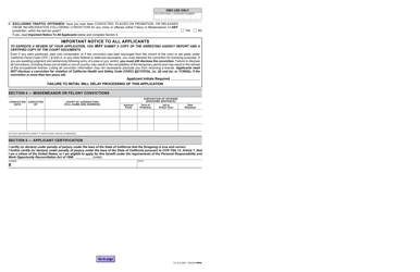 Form OL16S Application for Salespersons License - California, Page 2