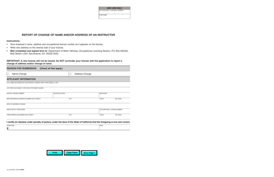 Form OL205 Application for Instructor License Modification - California, Page 3