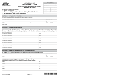 Document preview: Form OL216 Application for Occupational License - California