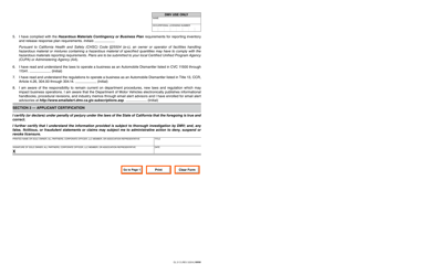 Form OL21D Automobile Dismantler Occupational License Application - California, Page 2
