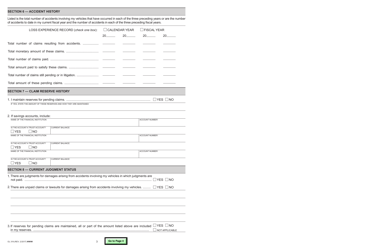 Form OL319 Application for Certificate of Self-insurance - Autonomous Vehicle Tester (Avt) Program - California, Page 3