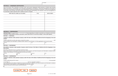 Form OL713 Application for Traffic Violator School (Tvs) Owner License - California, Page 2