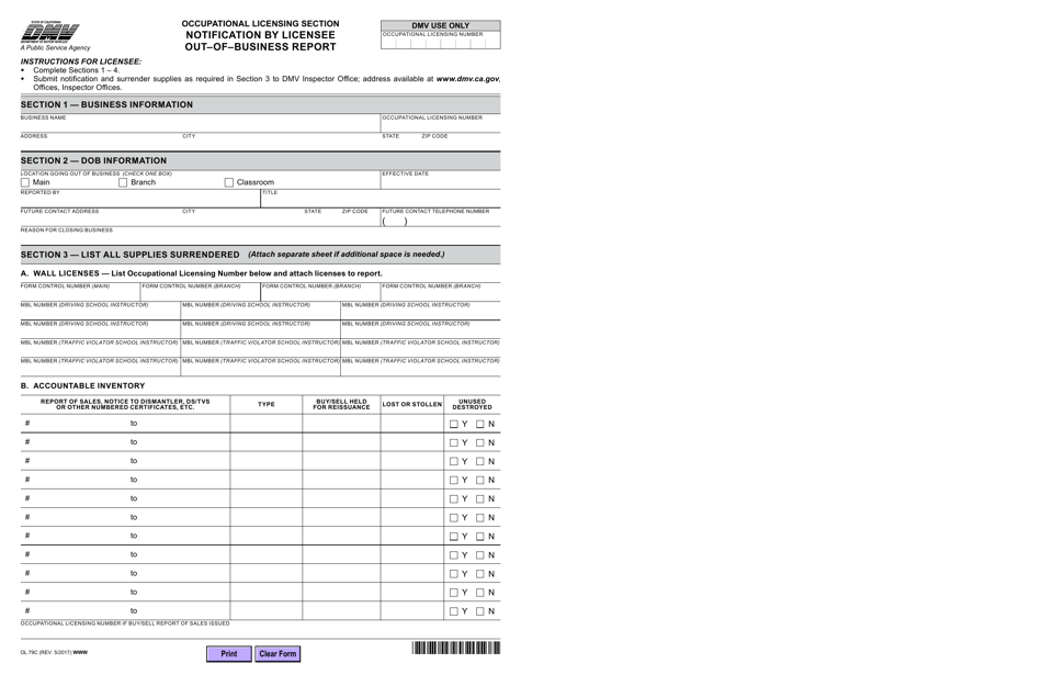 Form OL79C - Fill Out, Sign Online and Download Fillable PDF ...