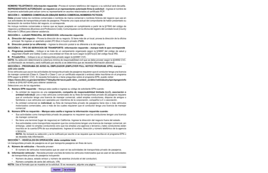 Formulario REG1300 SP Solicitud Del Certificado De Transportista Privado De Pasajeros - California (Spanish), Page 2