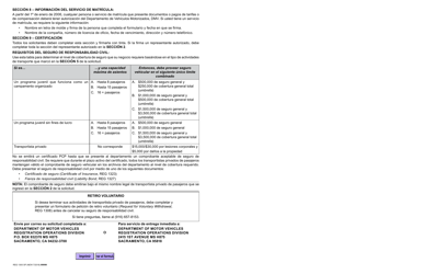 Formulario REG1300 SP Solicitud Del Certificado De Transportista Privado De Pasajeros - California (Spanish), Page 3