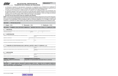 Formulario REG1300 SP Solicitud Del Certificado De Transportista Privado De Pasajeros - California (Spanish), Page 4