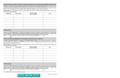 Form REG4026 Application for Changes - Business Partner Automation Program - California, Page 2