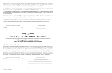 Form REG4029 Business Partner Deposit Agreement and Assignment - California, Page 3