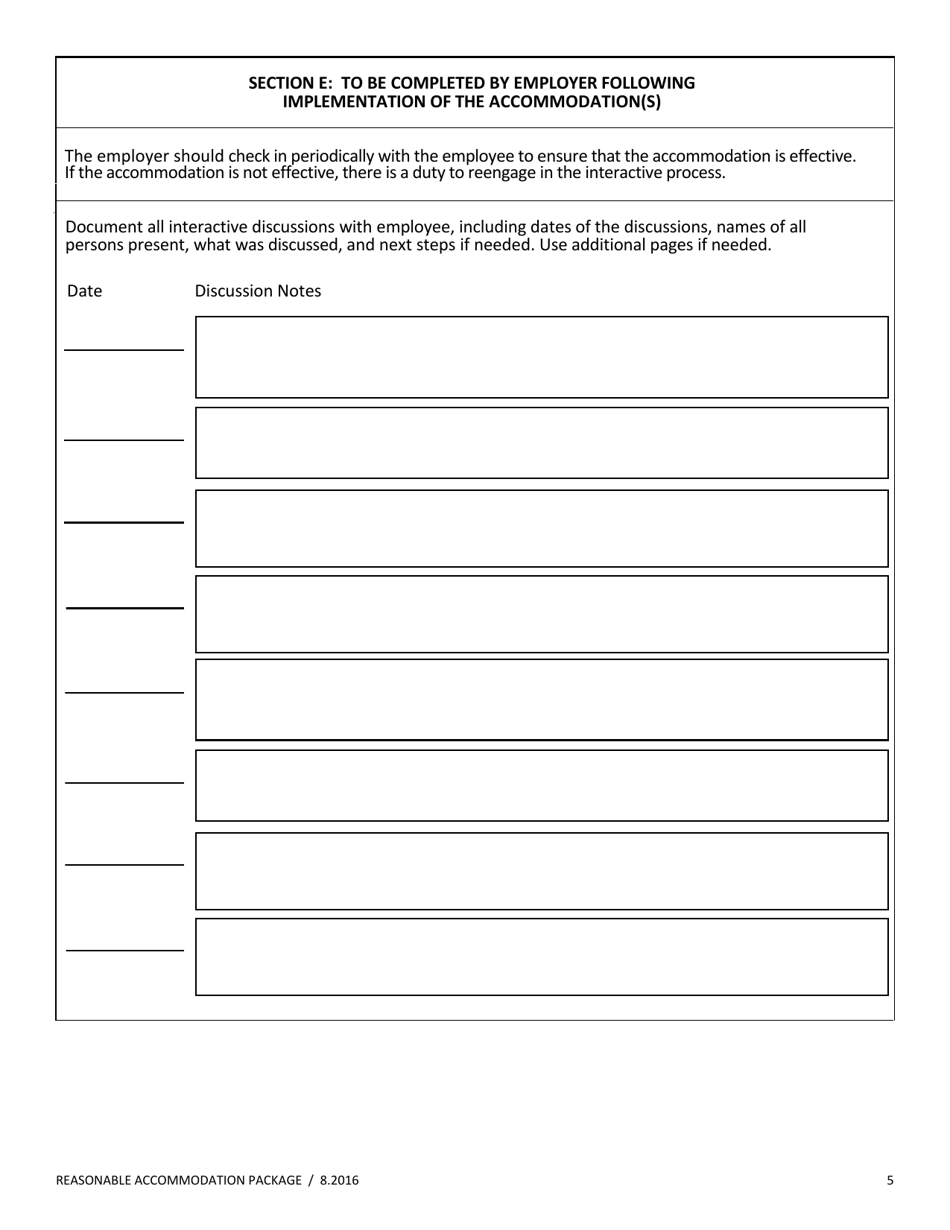 Request for Reasonable Accommodation - California, Page 5