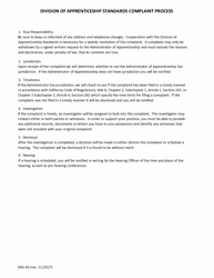 Form DAS4A Division of Apprenticeship Standards Complaint Form - California, Page 2