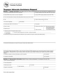 Form FTB914 &quot;Taxpayer Advocate Assistance Request&quot; - California