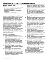 Form FTB914 Taxpayer Advocate Assistance Request - California, Page 2