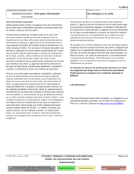 Formulario FL-600 Citacion Y Demanda O Demanda Suplementa Sobre Las Obligaciones De Los Padre (Gubernamental) - California (Spanish), Page 6