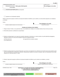 Formulario FL-685 Respuesta a Un Aviso De Peticion (Gubernamental) O a Una Orden De Presentar Motivos Justificativos (Gubernamental) - California (Spanish), Page 2