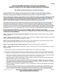 Formulario FL-575 Solicitud De Audiencia Sobre El Registrode Una Orden De Manutencion Extranjera - California (Spanish), Page 3