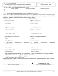 Form FL-191 Child Support Case Registry Form - California (Tagalog), Page 2