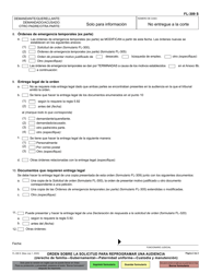 Formulario FL-309 &quot;Orden Sobre La Solicitud Para Reprogramar Una Audiencia&quot; - California (Spanish), Page 2