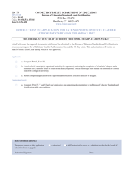 Form ED175 Application for Extension of Substitute Teacher Authorization Beyond the 40-day Limit - Connecticut, Page 4