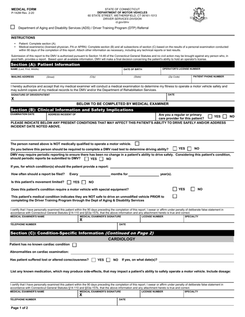 Form P-142M  Printable Pdf