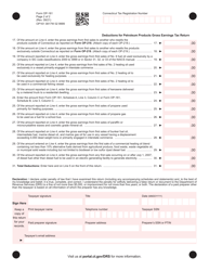 Form OP-161 Petroleum Products Gross Earnings Tax Return - Connecticut, Page 2