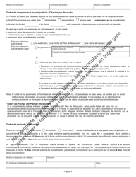 Formulario JD-FM-173S Peticion/Citacion Por Desacato - Connecticut (Spanish), Page 2