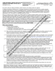 Document preview: Form JD-FM-257PT How to Apply for a Restraining Order Under Section 46b-15 - Connecticut (Portuguese)