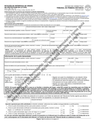 Document preview: Formulario JD-CV-146S Peticion De Prorroga De Orden De Proteccion En Lo Civil - Connecticut (Spanish)