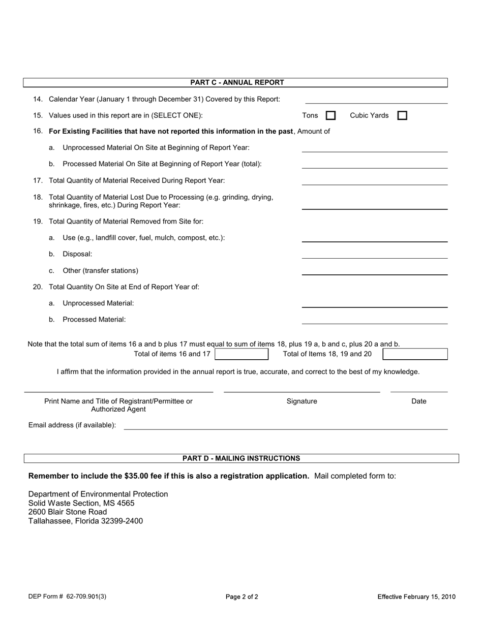 DEP Form 62-709.901(3) - Fill Out, Sign Online and Download Fillable ...