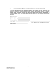 DEP Form 62-620.910(13) Notification of Availability of Record Drawings and Final Operation and Maintenance Manuals - Florida, Page 3