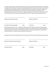 Real Property Owner Intent to Execute an Interim Restrictive Covenant Agreement - Drycleaning Solvent Cleanup Program - Florida, Page 2