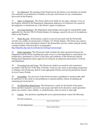Permission to Enter Property (Non-source) - Long Form - Florida, Page 3