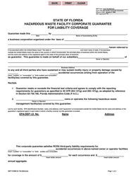 DEP Form 62-730.900(4)(D) Hazardous Waste Facility Corporate Guarantee for Liability Coverage - Florida, Page 2