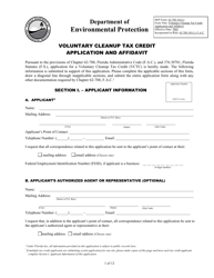 Document preview: DEP Form 62-788.101(1) Voluntary Cleanup Tax Credit Application and Affidavit - Florida
