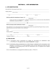 DEP Form 62-788.101(1) Voluntary Cleanup Tax Credit Application and Affidavit - Florida, Page 2