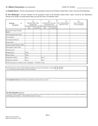 DEP Form 62-620.910(7) (2ES) Application for Permit to Discharge Non-process Wastewater to Surface Waters - Florida, Page 6
