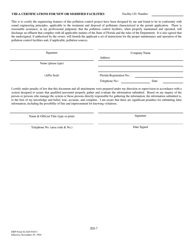 DEP Form 62-620.910(7) (2ES) Application for Permit to Discharge Non-process Wastewater to Surface Waters - Florida, Page 7
