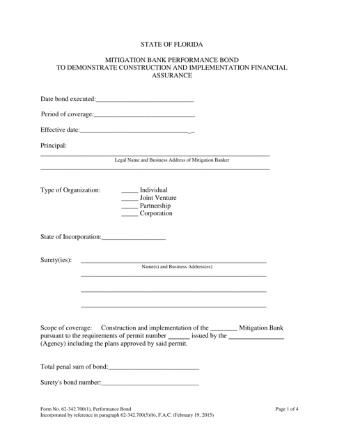 Form 62-342.700(1)  Printable Pdf