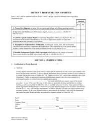DEP Form 62-621.500(2)(C) Notice of Intent to Use a Generic Permit for Domestic Wastewater Facilities Under Rules 62-621.500(2)(A) or (B), F.a.c. - Florida, Page 6