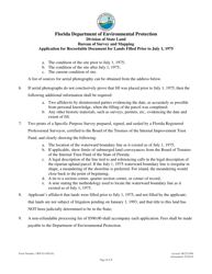Form DEP63-030(16) Application for Recordable Document for Lands Filled Prior to July 1, 1975 - Florida, Page 2