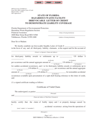 Document preview: DEP Form 62-730.900(4)(O) Hazardous Waste Facility Irrevocable Letter of Credit to Demonstrate Liability Coverage - Florida