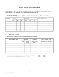 DEP Form 62-621.300(3)(B) Notice of Intent to Use Generic Permit for Discharges From Concrete Batch Plants - Florida, Page 9