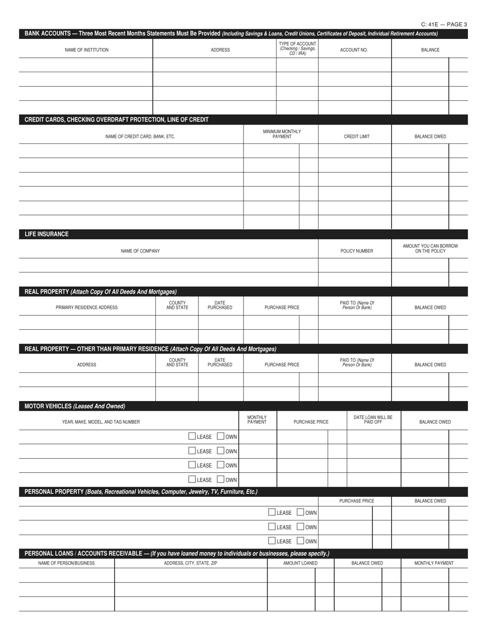 Form C:41E Collection Information Statement - Alabama, Page 4